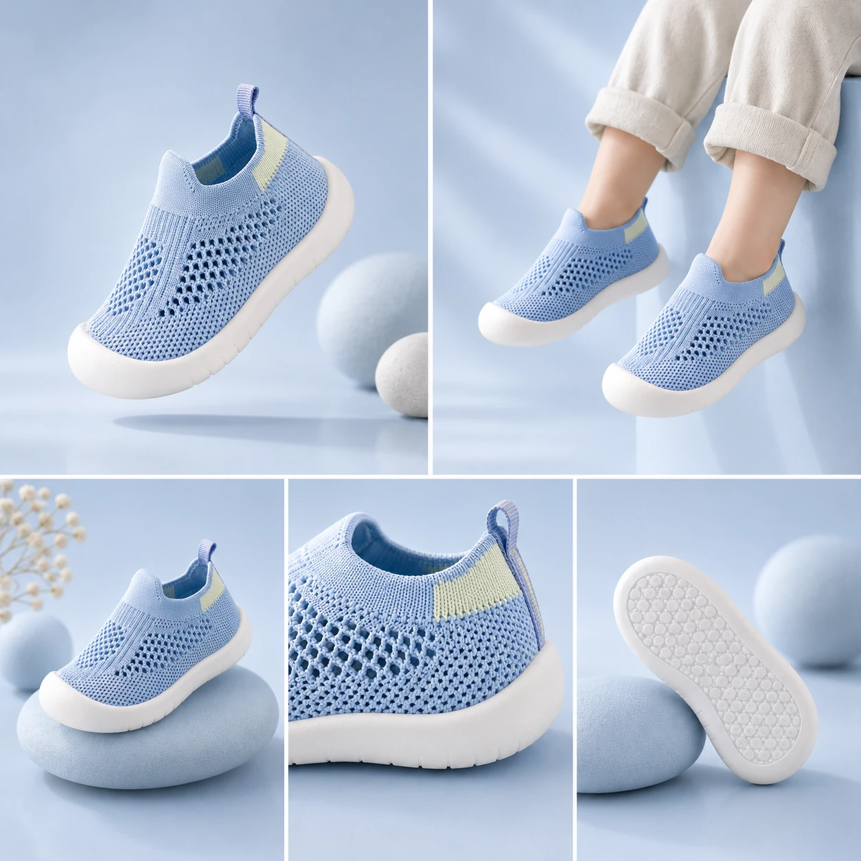 Collage des chaussures bleues Ludéa