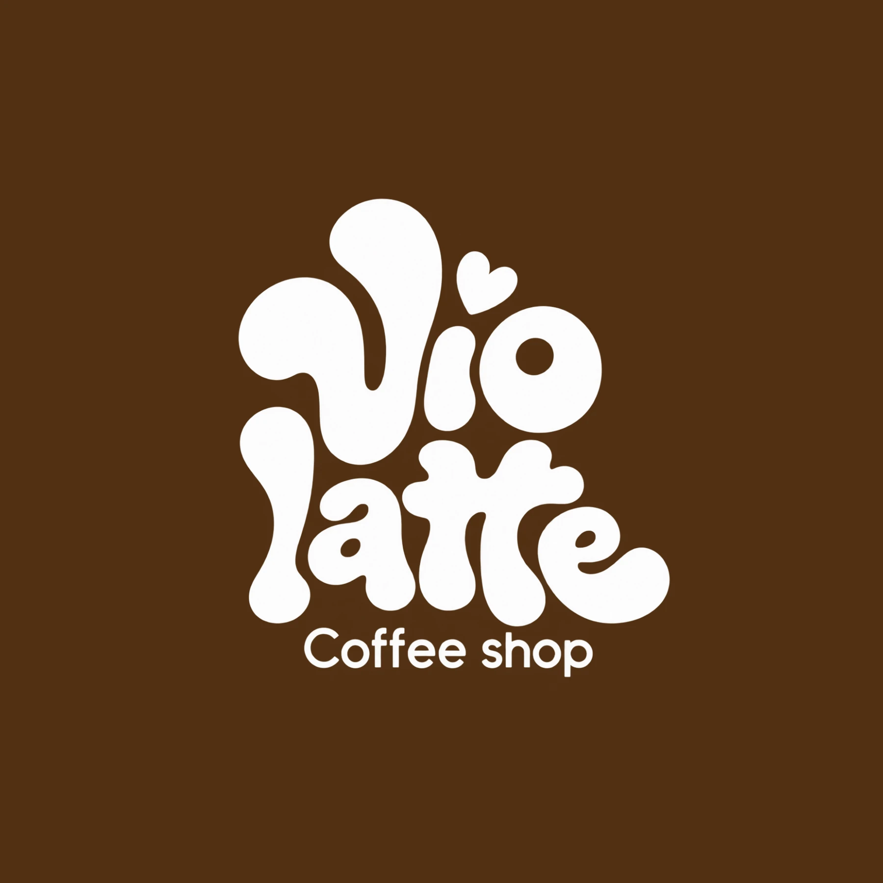Logo Violatte Coffee shop sur fond brun