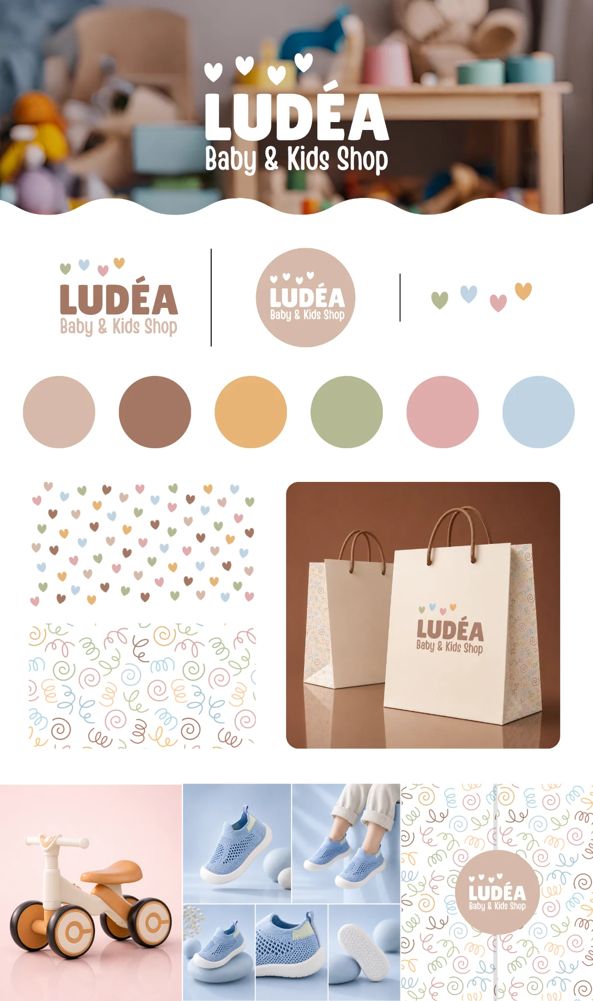 Ludéa — logo, couleurs, motifs et applications