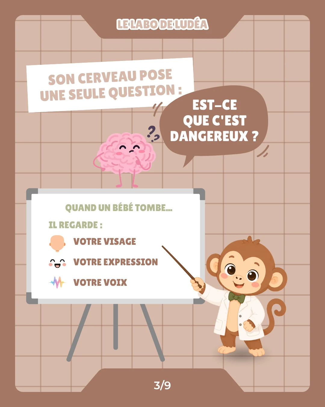 Le Labo de Ludéa — Série 2 — Pourquoi bébé vous regarde après être tombé, page 3 sur 9