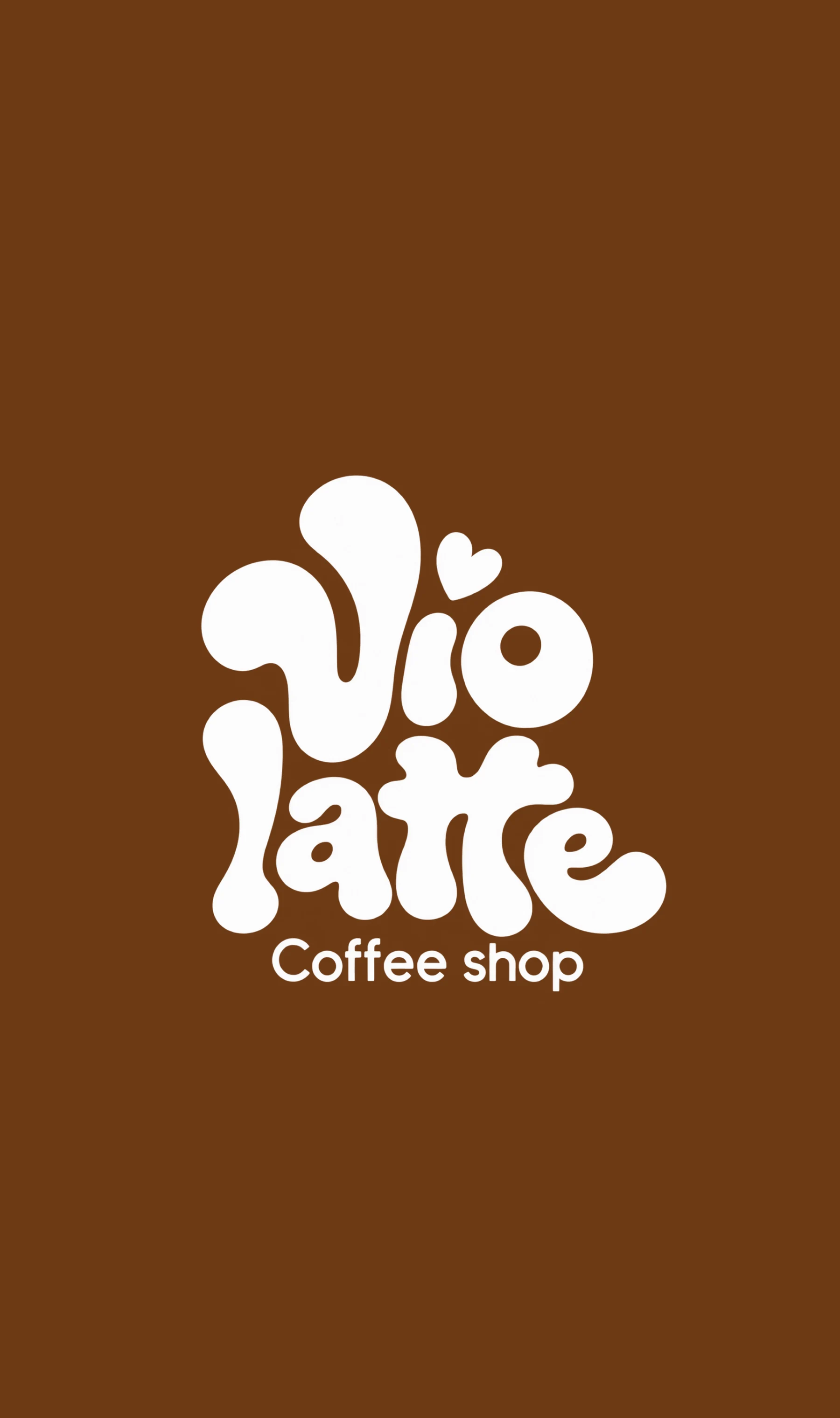 Violatte — Logo sur fond café